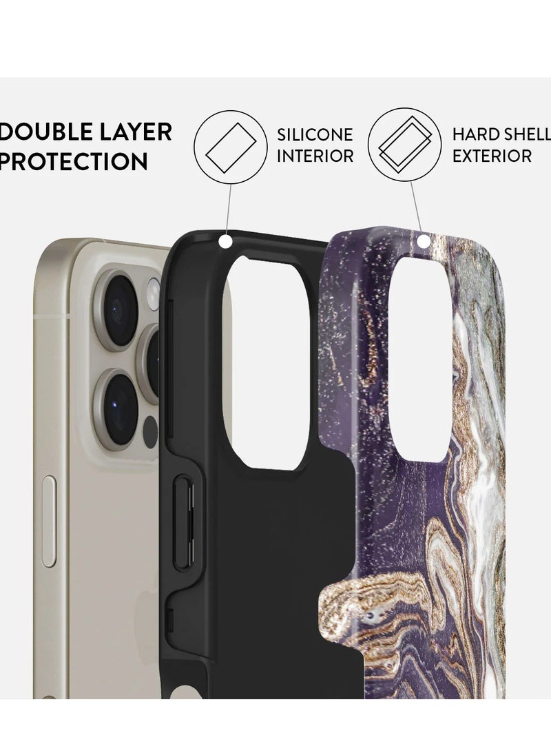 Luxury Styled Giltter Samsung iPhone 16  Pro Max Case Compatible with Double Layer Silicone Protective Case Nostalgia