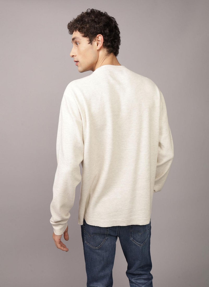 AE Long-Sleeve Washed Crew Neck Thermal T-Shirt