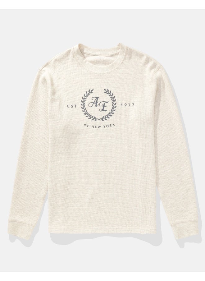 AE Long-Sleeve Logo Graphic Thermal T-Shirt