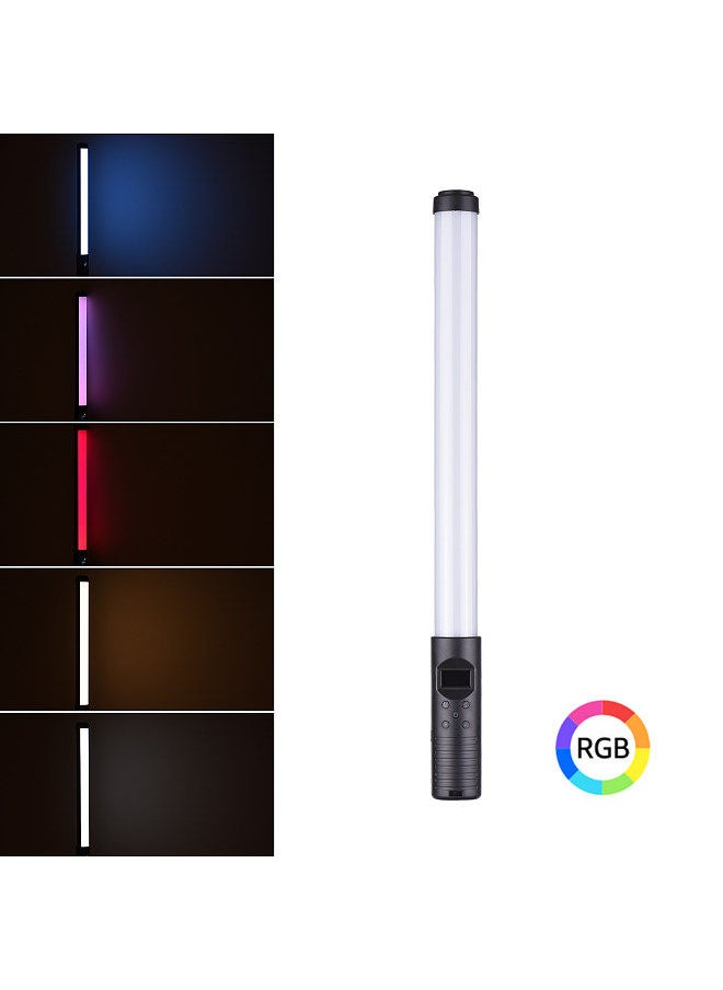 20W Handheld RGB Colorful Light Wand LED Photography Light Bi-color Temperature 3000K-6500K/ 3000K-6000K Dimmable Brightness 0%-100% CRI＞85 with Multiple Special Lighting Effects Carrying Bag