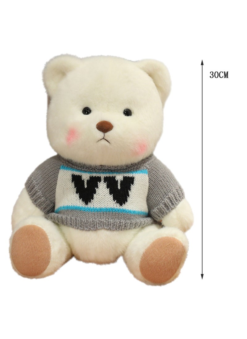 30 CM Cute Cartoon Bear Plush Toy Soft Stuffed Movable joints Doll For Girls And Boys All Ages Gift（Style 21）