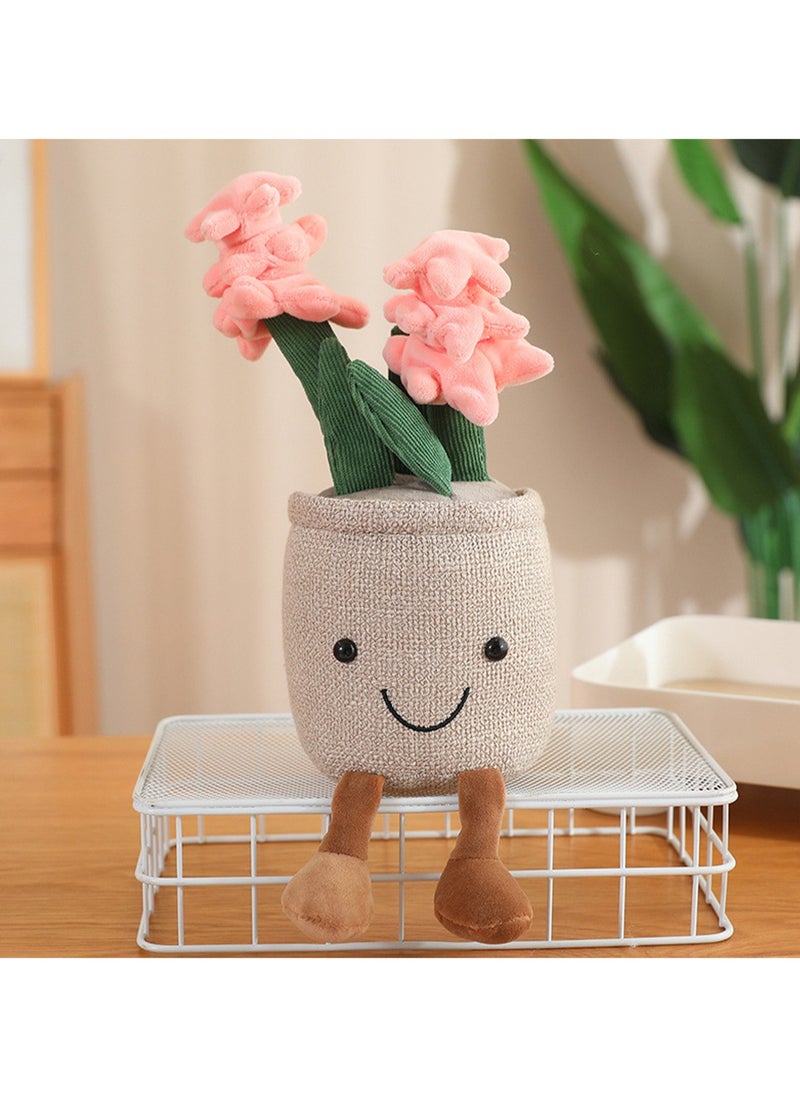 35 CM Cute Cartoon Hyacinth Shape Plush Toy Soft Stuffed Doll For Girls And Boys All Ages Gift (Style 2)