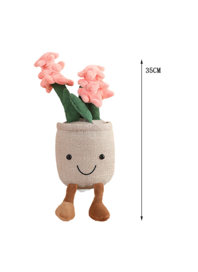 35 CM Cute Cartoon Hyacinth Shape Plush Toy Soft Stuffed Doll For Girls And Boys All Ages Gift (Style 2)