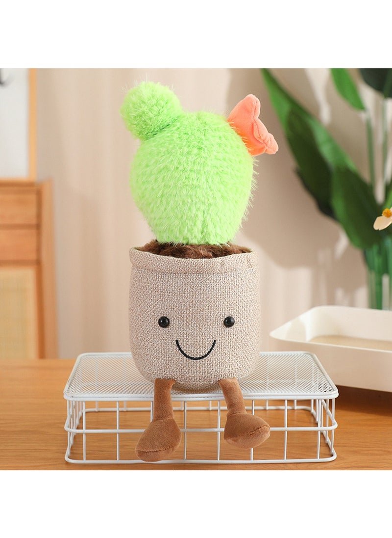 35 CM Cute Cartoon Cactus Shape Plush Toy Soft Stuffed Doll For Girls And Boys All Ages Gift (Style 1)