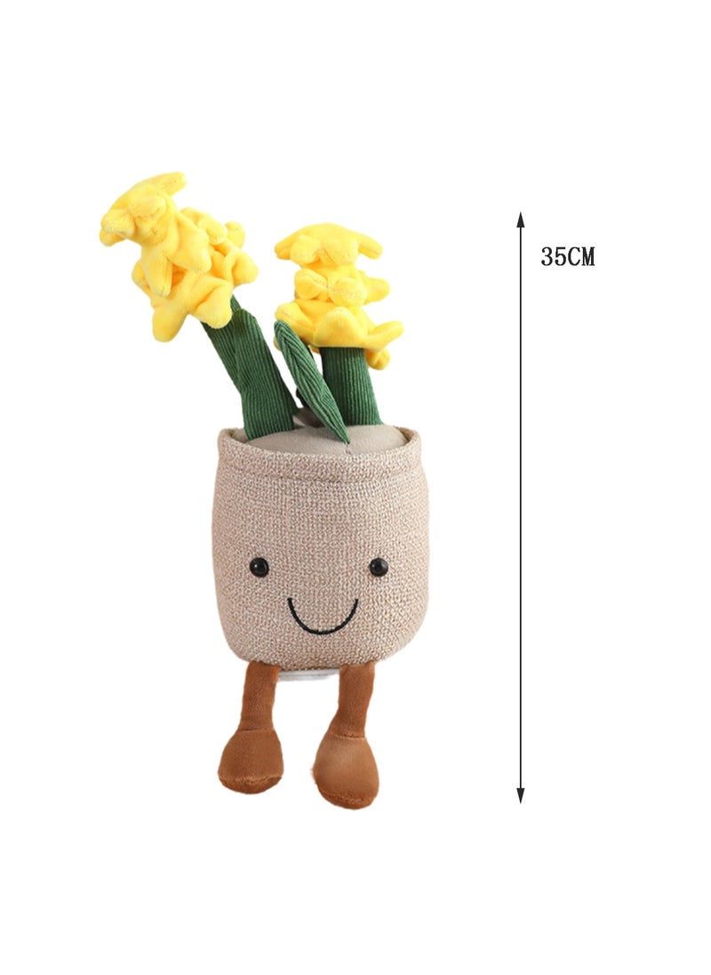 35 CM Cute Cartoon Hyacinth Shape Plush Toy Soft Stuffed Doll For Girls And Boys All Ages Gift (Style 3)