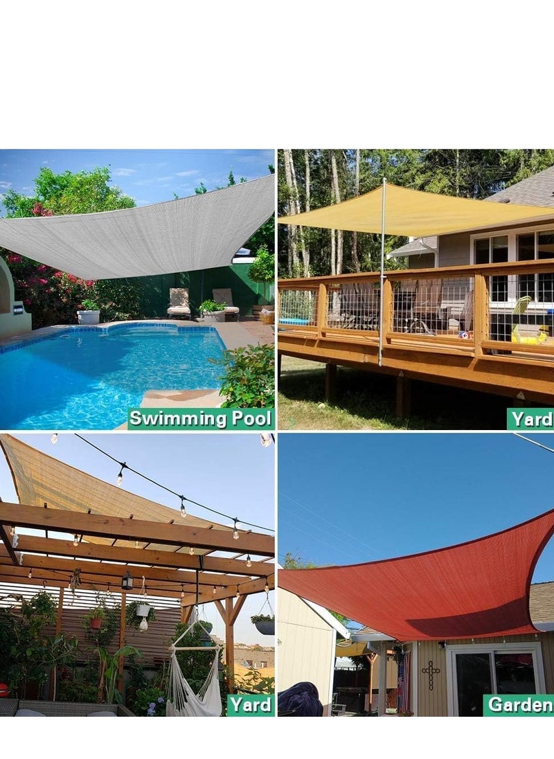 Square Sunshade Sail Canopy - 185GSM Heavy Duty UV Block & Waterproof for Outdoors