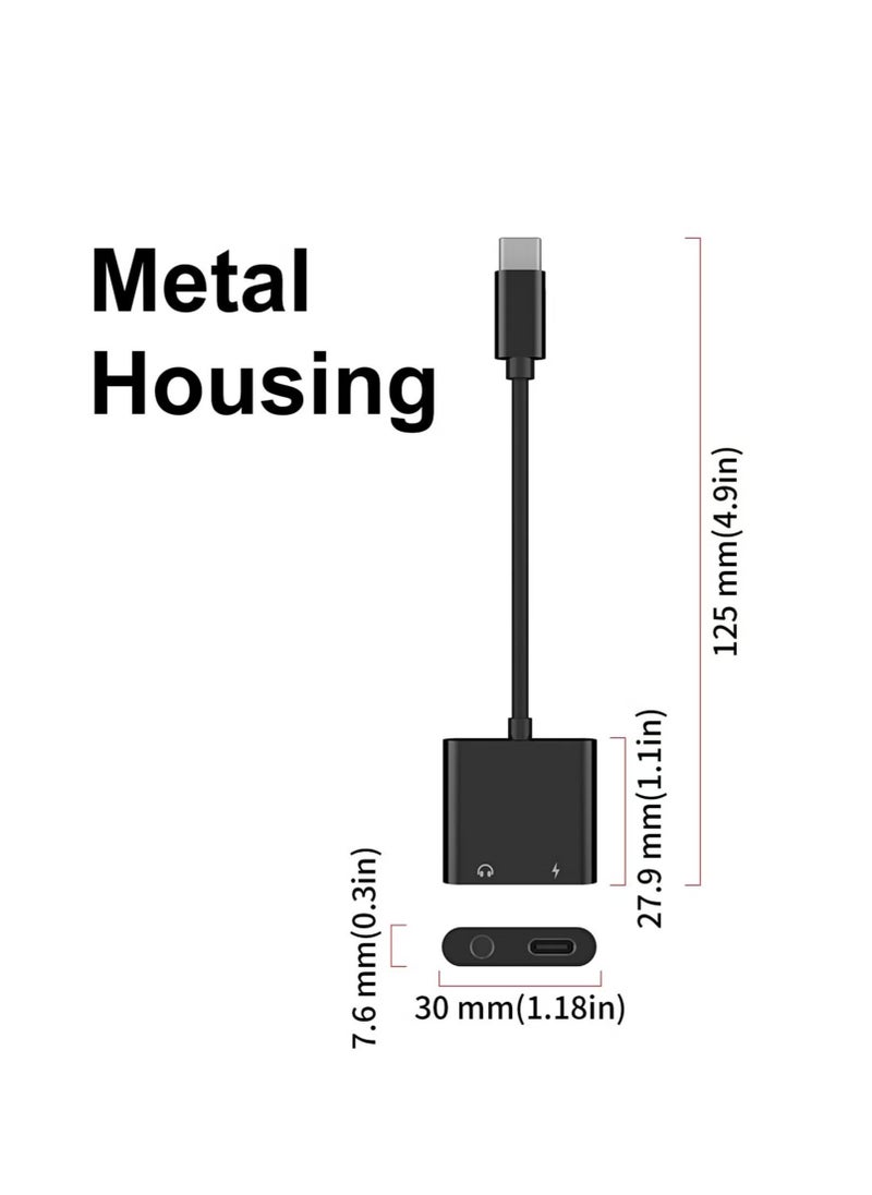 USB C to 3.5mm Headphone Adapter,60W Fast Charge,Type C Audio Jack Earphone Aux Converter Work for iPad Pro/Air 4,Samsung Galaxy S21/S20/FE 5G/+/Ultra/ Note 20/10/Plus Google Pixel 4/3/2 XL