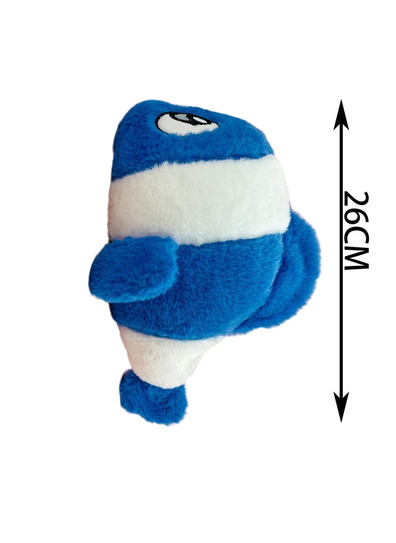 26cm Blue Clownfish Plush Doll, Marine Animal Children'S Plush Toy Creative Rag Doll Doll, Suitable For Boys And Girls Gifts