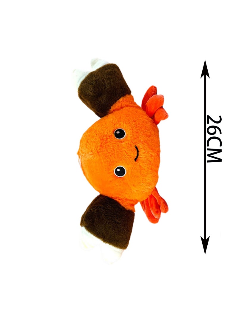 26cm Orange Crab Plush Doll, Marine Animal Children'S Plush Toy Creative Doll Doll, Suitable For Boys And Girls Gifts