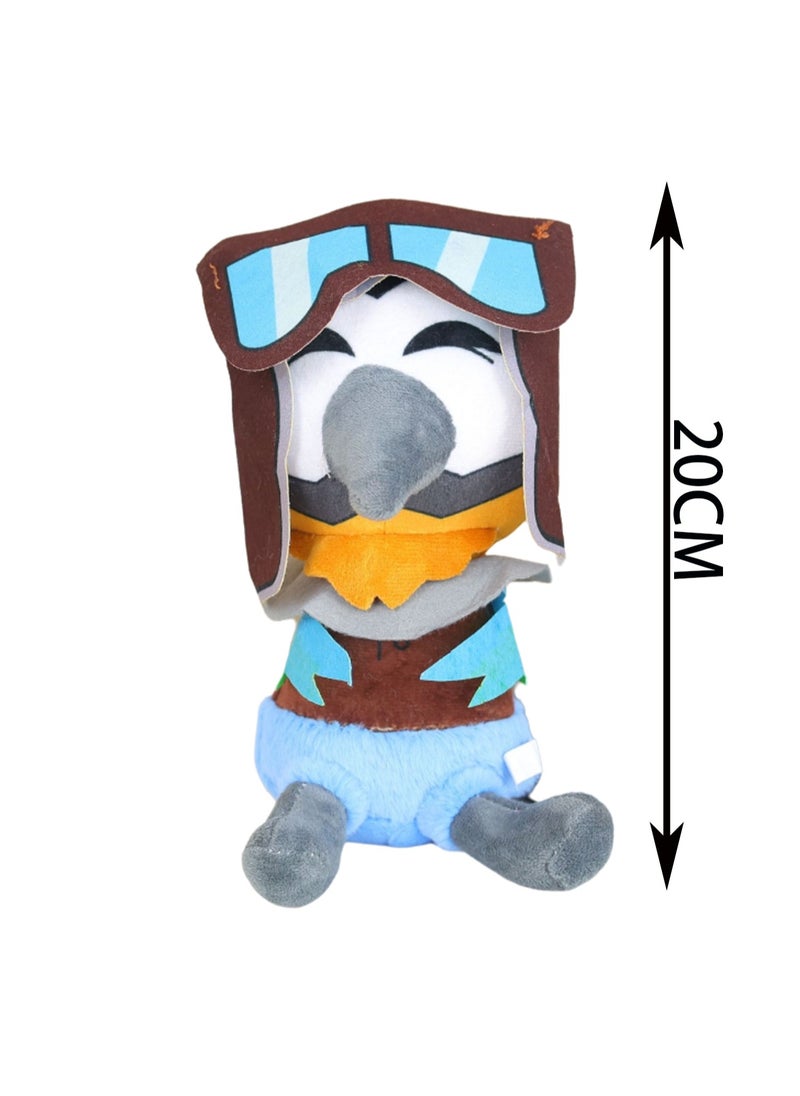 20cm Glasses Bird Cartoon Plush Doll, Park Animal Plush Toy Doll, Suitable For Boys And Girls Gifts