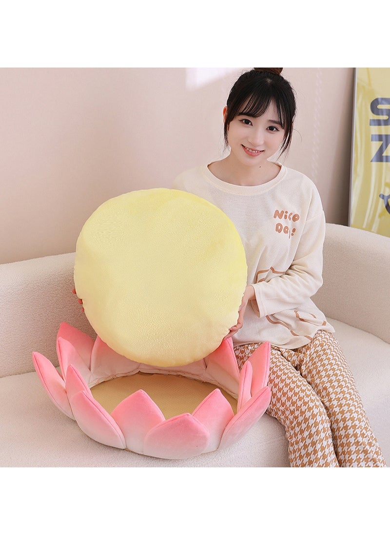 40*12cm Pink Lotus Cushion Plush Doll, Lazy Sofa Creative Plush Toy Doll, Suitable For Boys And Girls Gifts