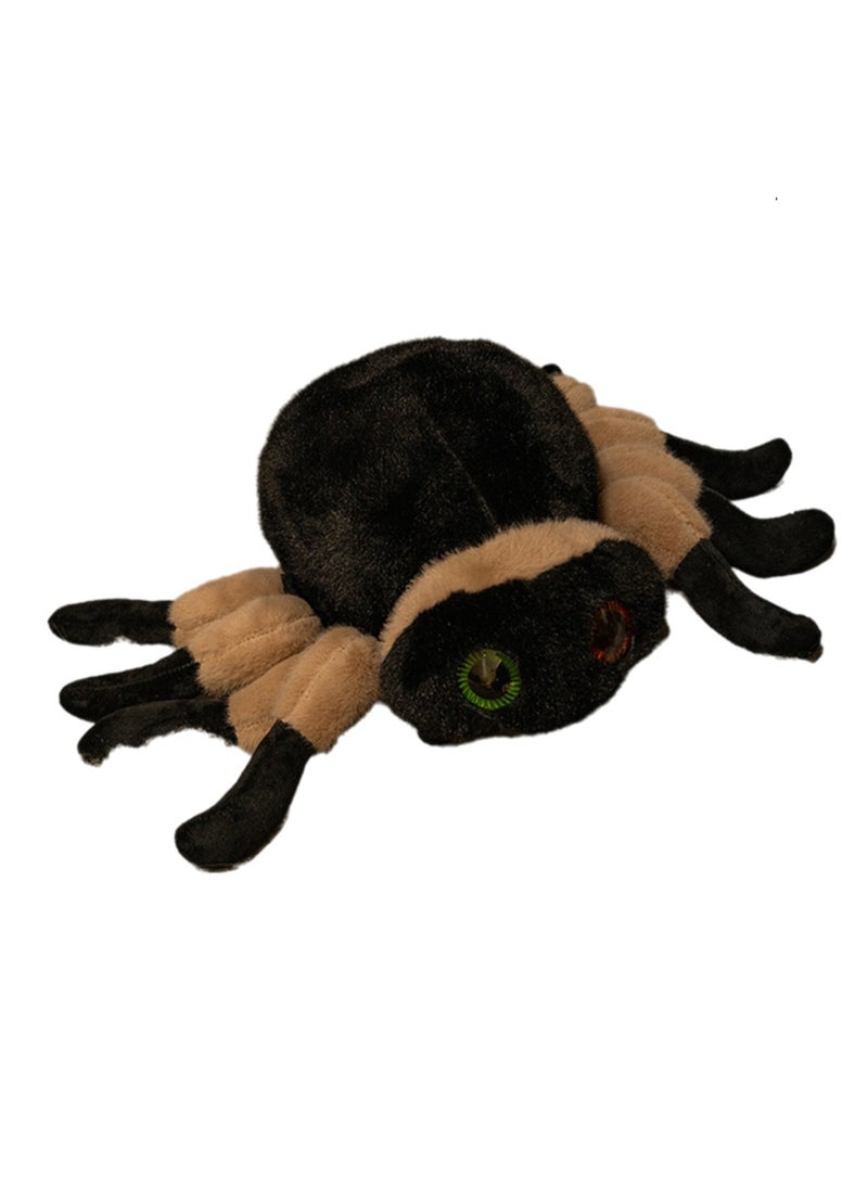 30*18cm Black And Brown Spider Plush Doll, Simulation Big Spider Funny Creative Doll Children'S Toy, Suitable For Boys And Girls Gifts