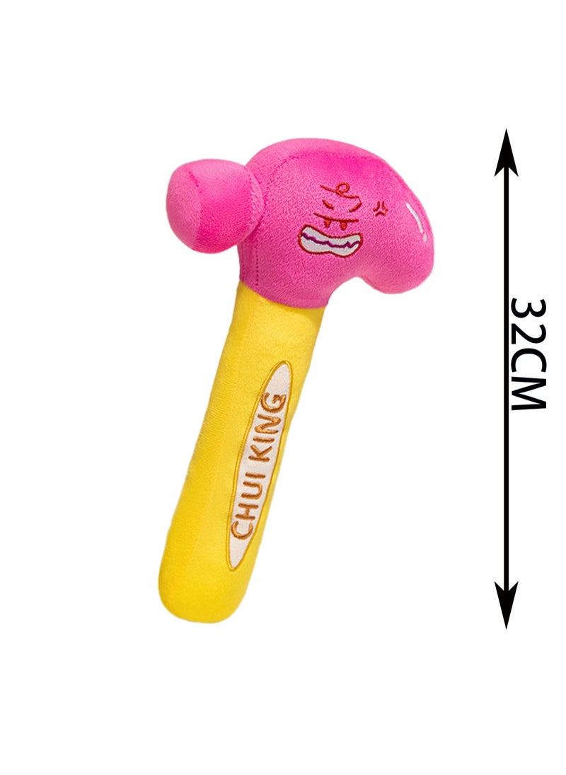 32cm Yellow And Pink Plush Toy, Slap Shoulder Hammer Creative Plush Toy, Suitable For Friends Boys And Girls Gifts