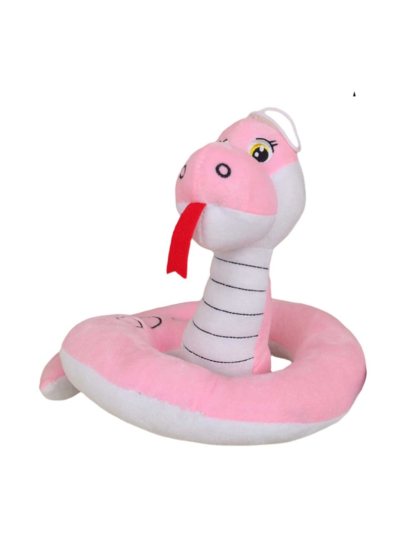 21cm Pink Snake Plush Toy Cartoon Animal Doll Children'S Toy Suitable For Children'S Gifts