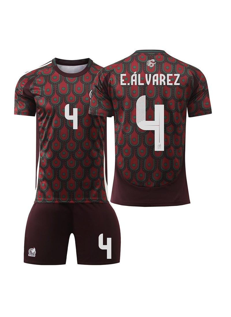 2-piece set of Mexico Copa America home No.4 new football jersey