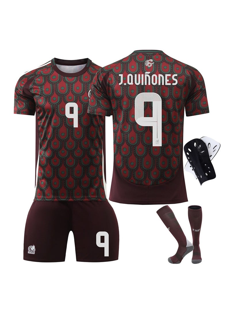 4-piece set of Mexico Copa America home No.9 new football jersey