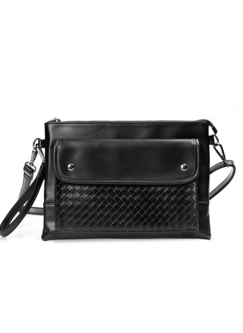 Business casual woven clutch envelope bag men's shoulder bag large capacity crossbody bag