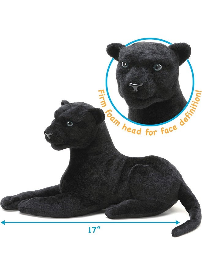 Sid The Panther - 17 Inch (Tail Measurement Not Included) Stuffed Animal Plush Cat - By Tigerhart Toys