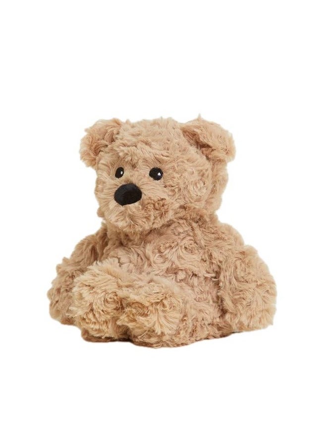 Junior Brown Curly Bear Microwavable, Hot Or Cold For Cool Relaxation And Warm Relief, Lavender Scented Cozy Plush Animal