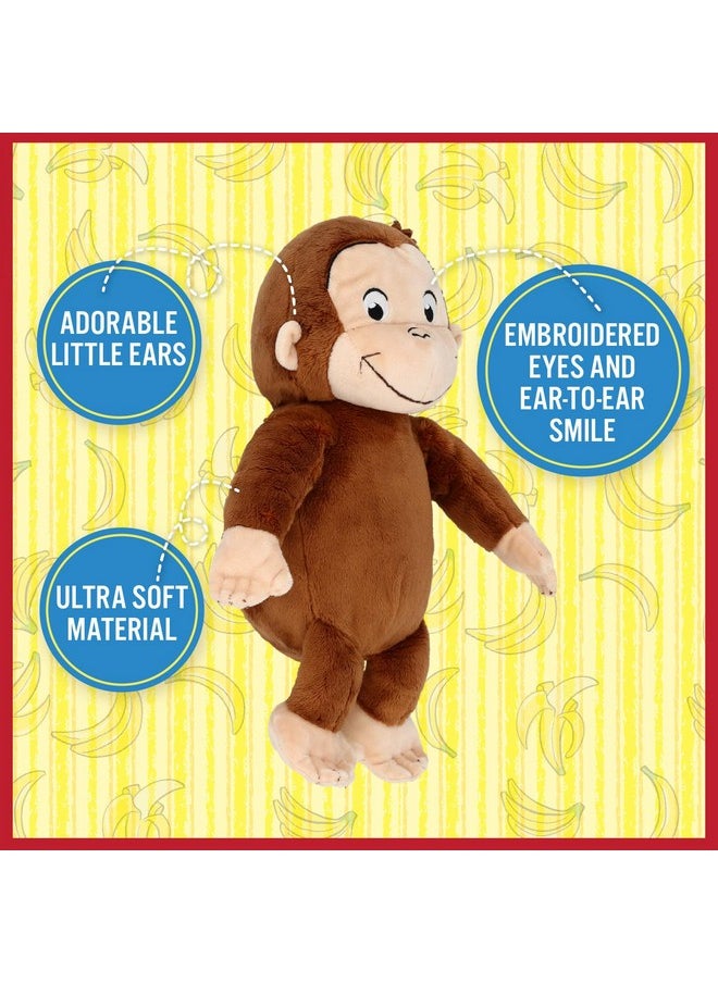 Curious George Monkey Stuffed Animal Plush Toys Soft Cutest Cuddle Plushie Gifts For Baby And Toddler Boys And Girls - 8 Inches