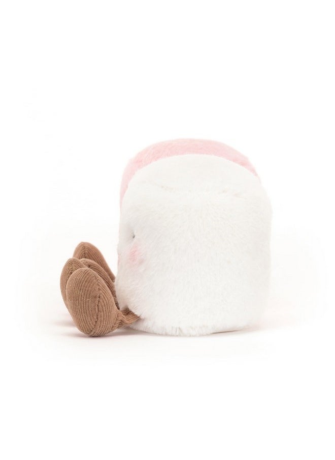 Amuseables Pink And White Marshmallows Stuffed Toy, 3.5 Inches | Food Plush | Fun Gift Idea