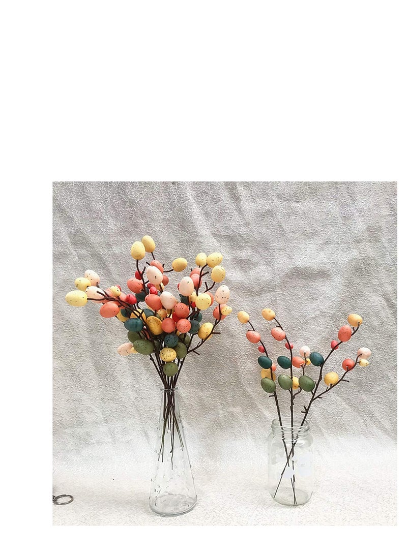 3PCS Easter Egg Bouquet Decorative Colorful Foam Easter Egg Decoration Easter Eggs Pick Egg Flower Pick Easter