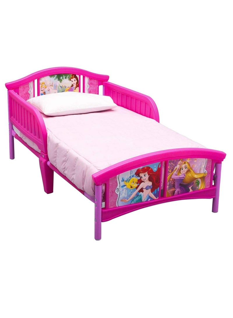 Disney Pixar Princess Children Plastic Toddler Bed With Soft And Comfortable Mattress