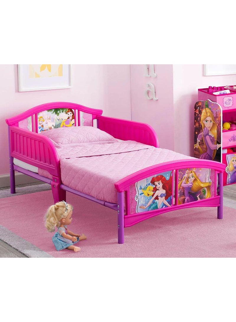 Disney Pixar Princess Children Plastic Toddler Bed With Soft And Comfortable Mattress