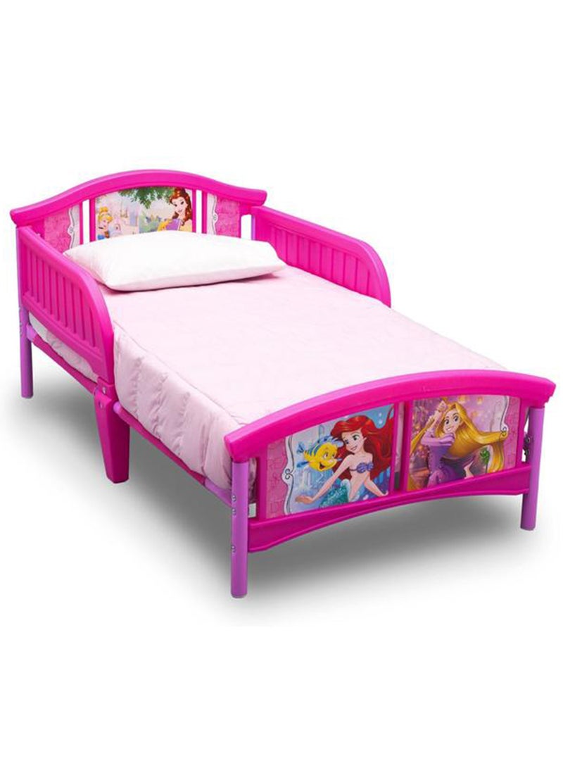 Disney Pixar Princess Children Plastic Toddler Bed With Soft And Comfortable Mattress