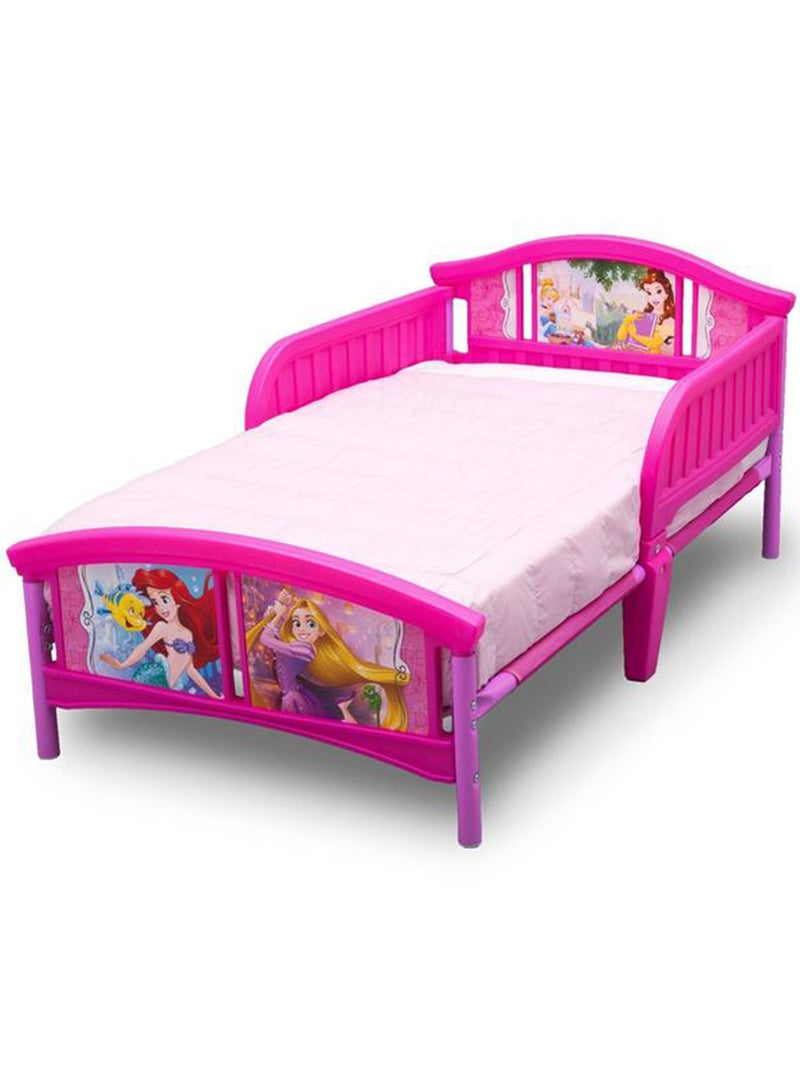 Disney Pixar Princess Children Plastic Toddler Bed With Soft And Comfortable Mattress