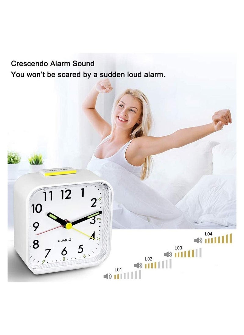 Alarm Clock Bedside Non Ticking Battery Powered Bedside Clocks Travel Alarm Clock Basic Bedroom Clock