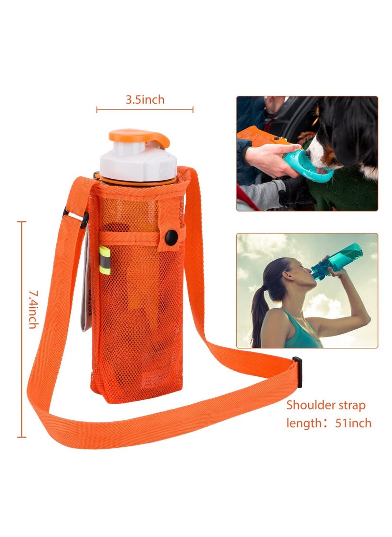 Water Bottle Holder Water Bottle Carrier with Adjustable Shoulder Strap Beach Bottle Bag Water Bottle Sling Dog Water Bottle Sleeve for Sports Gym Hiking Camping Walking