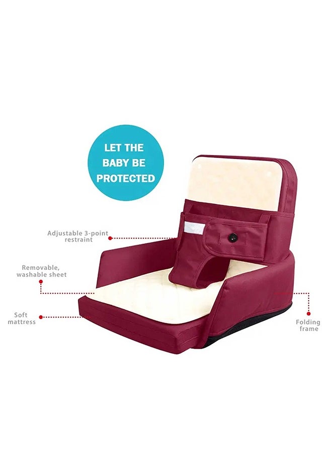 Multifunctional Portable Foldable Baby Sleep Bed - Maroon