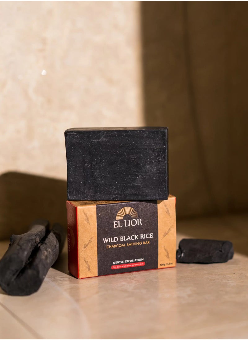 EL LIOR Wild Black Rice Charcoal Bathing Bar