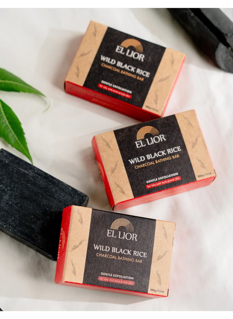 EL LIOR Wild Black Rice Charcoal Bathing Bar