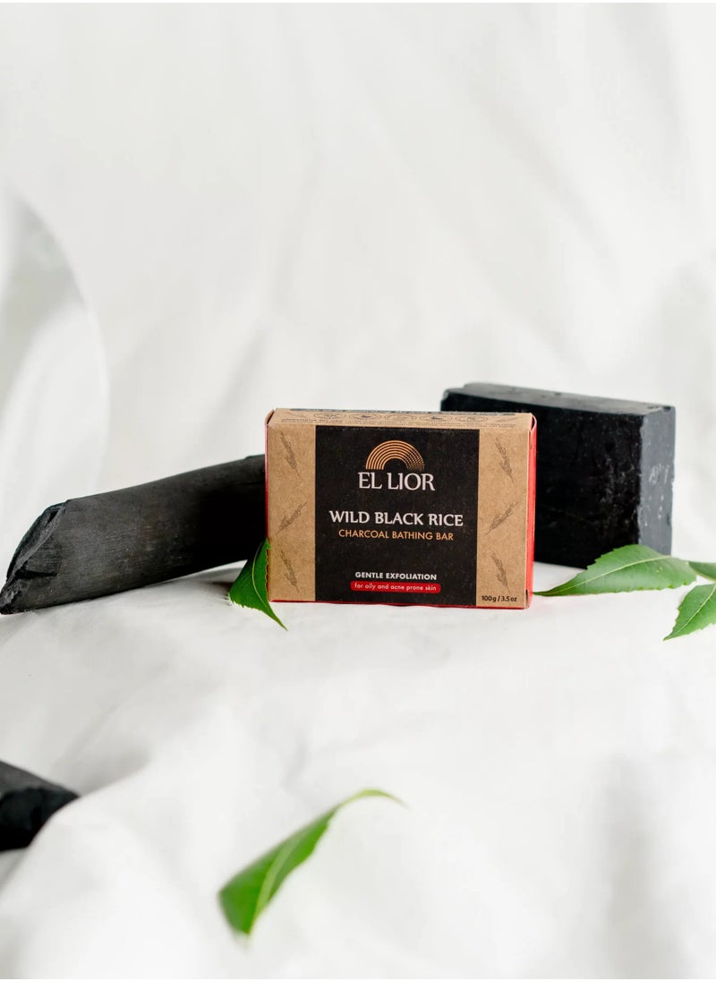 EL LIOR Wild Black Rice Charcoal Bathing Bar