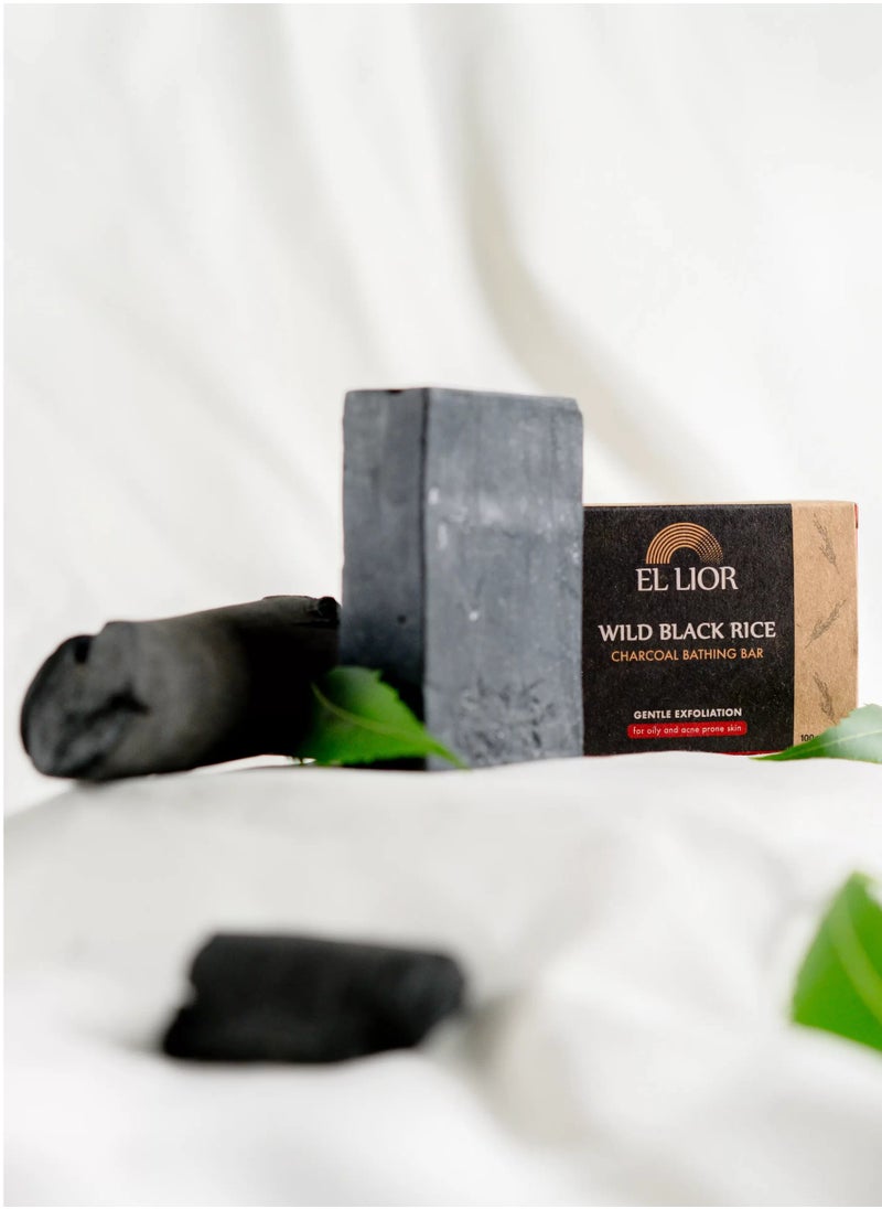 EL LIOR Wild Black Rice Charcoal Bathing Bar