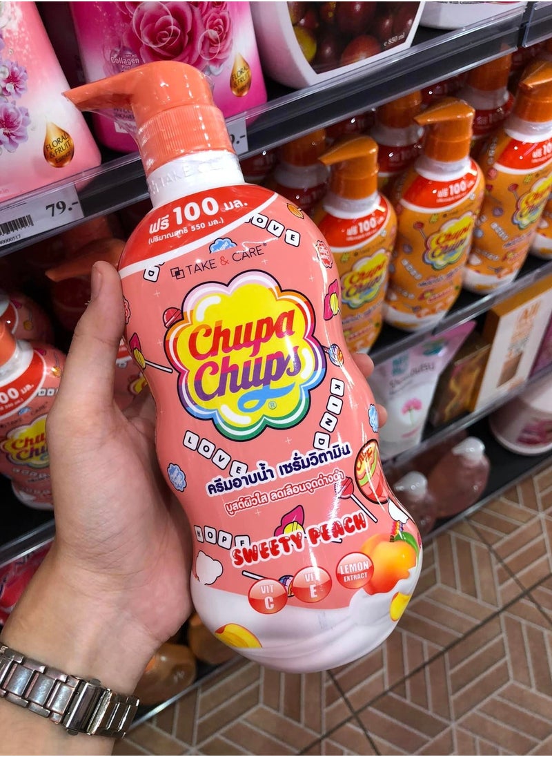 Chupa Chups Bath and Shower Cream Sweet Peach 550ml