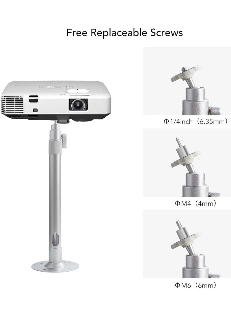 Universal Extending Projector Ceiling Mount Hanger – 360° Rotatable Head, Extendable Length (13.8-23.6 Inches), Supports 11 lbs Load, Ideal for Projectors & Cameras, Adjustable Bracket for Home Theater, Office, and Event Spaces