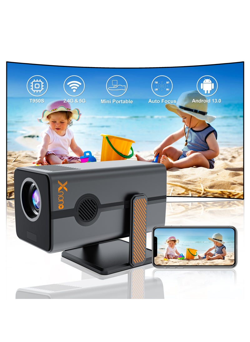 Smart Portable Projector Full HD 1080P 4K Auto Focus 4-Point Keystone Correction Intelligent Obstacle Avoidance Screen Automatic Alignment