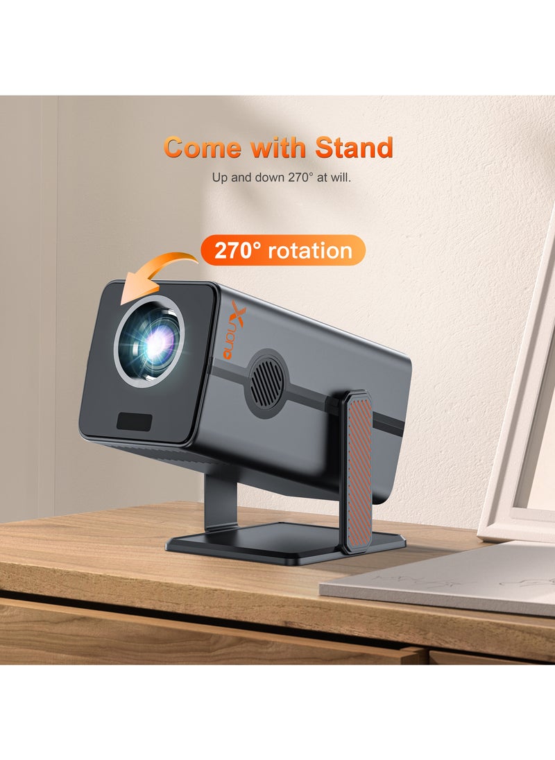 Smart Portable Projector Full HD 1080P 4K Auto Focus 4-Point Keystone Correction Intelligent Obstacle Avoidance Screen Automatic Alignment