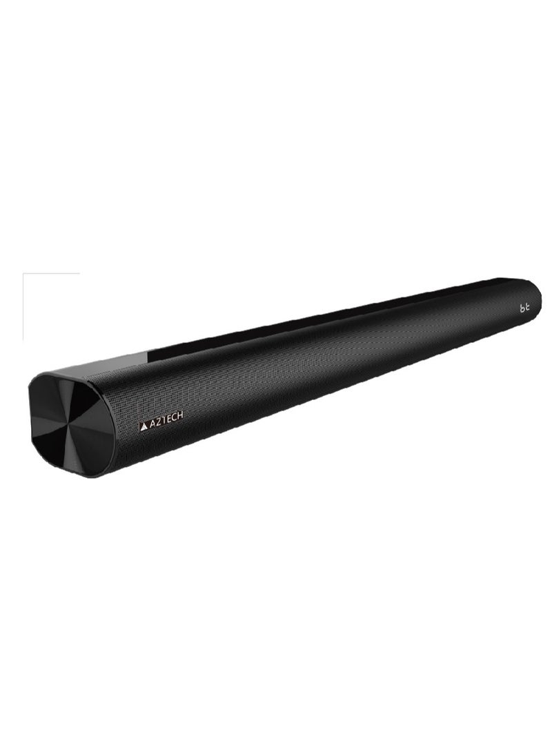 AZTECH 2.1CH Soundbar with wired Subwoofer 120W - Premium Sound Experience with Rich Bass with Bluetooth 5.3, 3EQ Modes, HDMI(ARC), Optical, AUX, USB, Dedicated DSP and Remote Controller | AZTECH 201