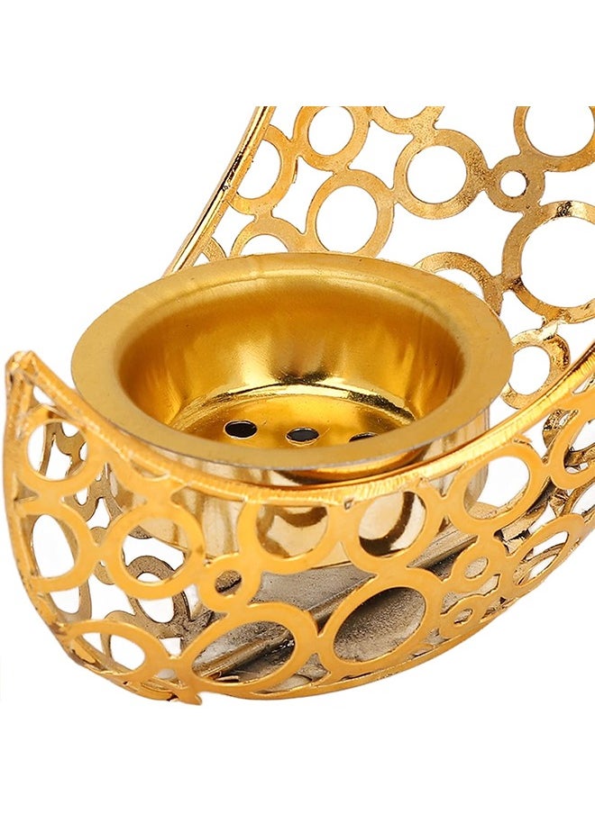 Ramadan Decorations,Ramadan Candle Holders Metal Tea Light Candle Holders for Eid Mubarak Table Decor - Gold