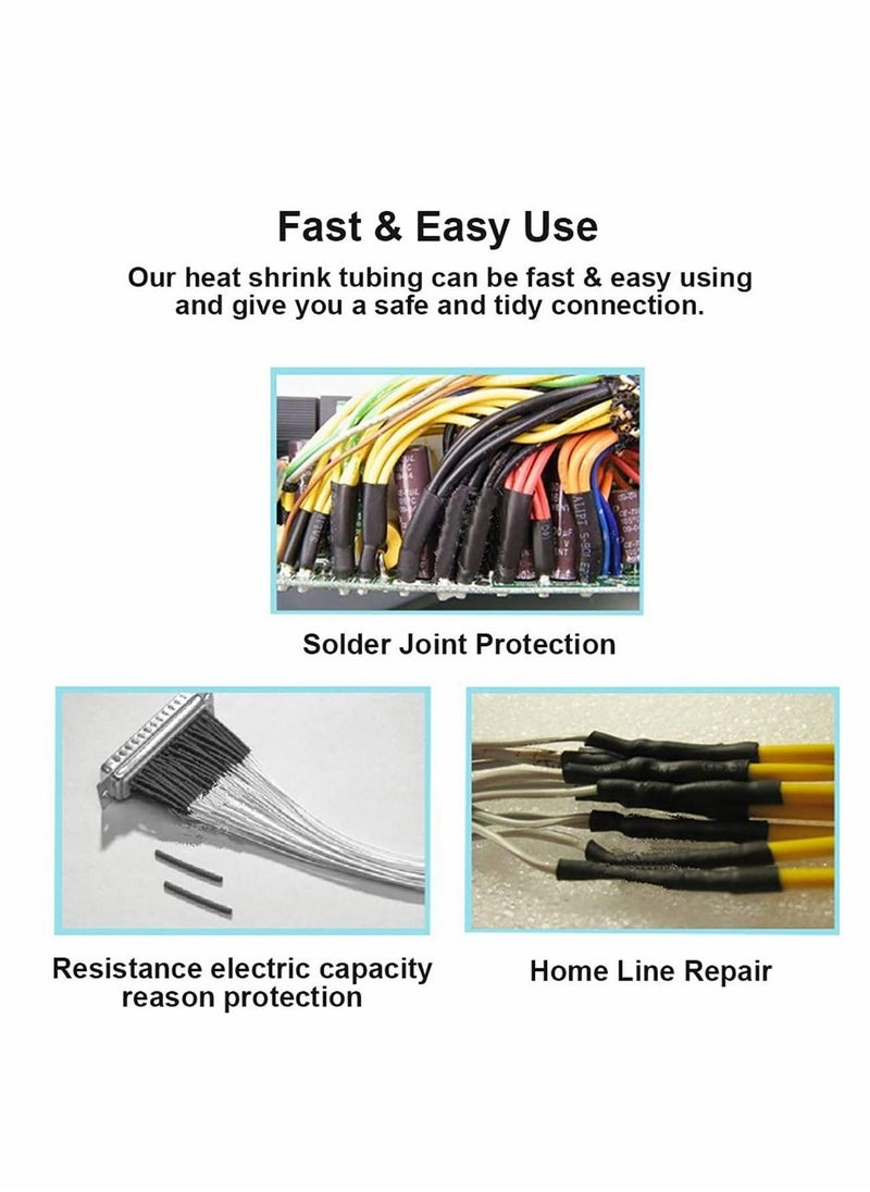 Heat Shrink Tubing Insulation Tubes, Set Thermal casing Electrical Wire Cable Wrap Shrink Wrap, Heat Shrink Tubing Kit, Flame Retardant Heat Shrink Wire Wrap Tubing Connection