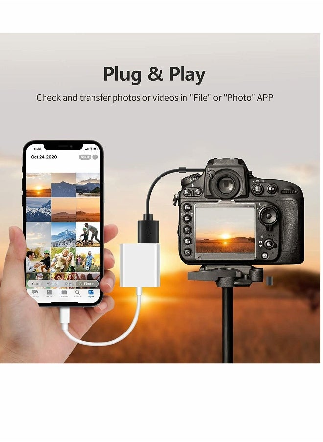 Suitable for Iphone/Ipad Usb Adapter, Otg Adapter, Usb Camera Adapter, Plug And Play, With Fast Charging Port, Compatible With Card Reader/Usb Flash Drive/Keyboard/Mouse