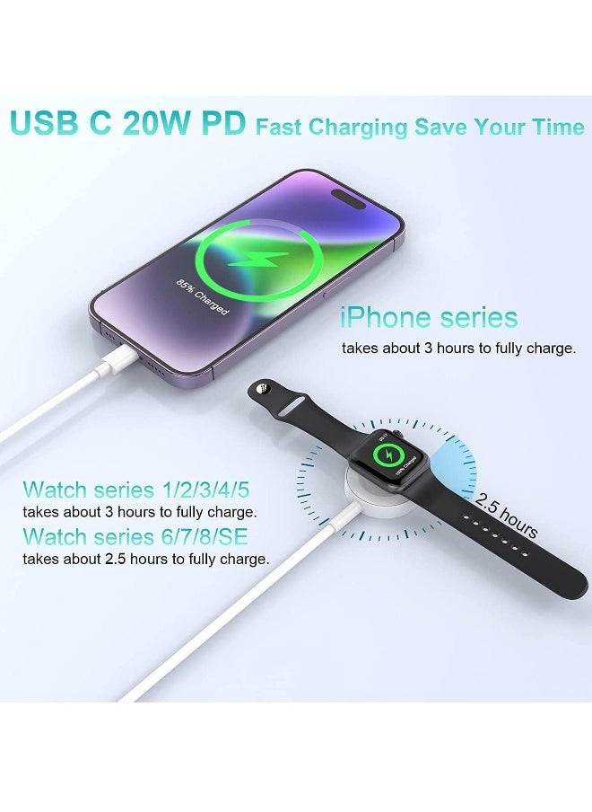 Watch Charger Compatible with Apple Watch Charger, Watch Charger Charging Cable for Watch Series 7/6 /5/4 /3/2 /SE, Magnetic Fast Charger Cord for iWatch Portable Charging