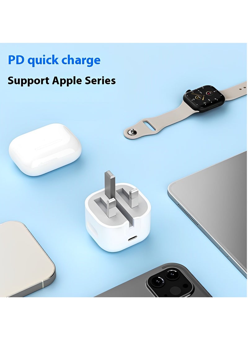 iPhone 20W Fast Charger | USB C Wall Fast Charger with USB C to Lightning Cable 1M Compatible with iPhone 14/14 Pro/14 Pro Max/13/12/SE2020/11/XR/XS Max/X/iPad