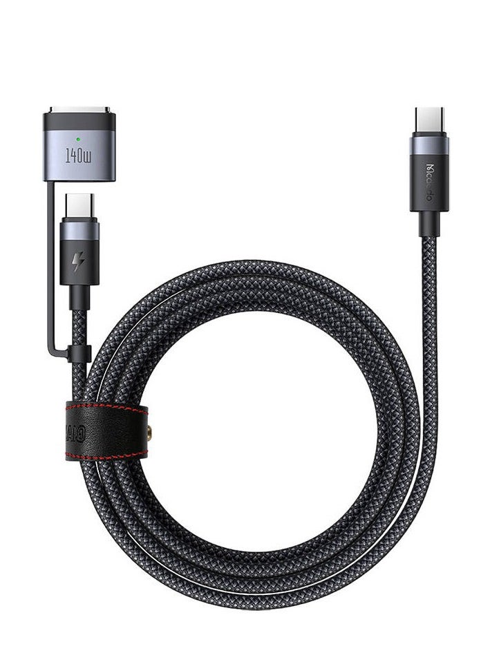 2-In-1 USB-C To USB-C + Magsafe 3 Cable Mcdodo CA-0140 2m Black