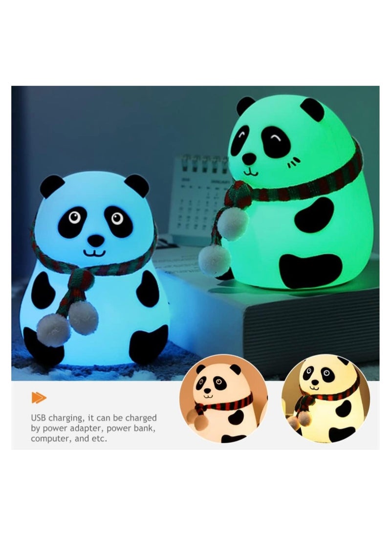 TYZOON Baby Night Light, Small Nursing Light, Rechargeable Panda Night Light, Animals Color Changing Light, Kawaii Bedroom Decor, Touch Sensor Night Lamp for Kids