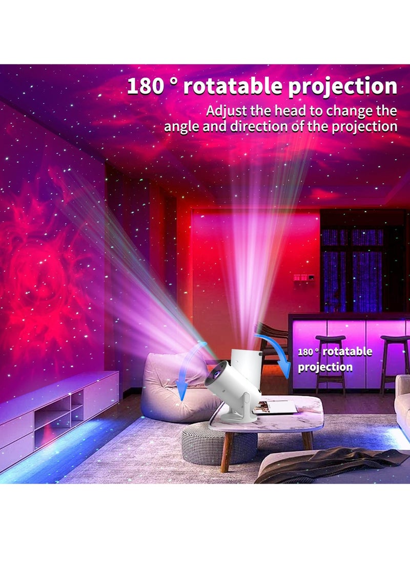 RGB Starry Night Light Projector with Bluetooth Music Player – 16 Color Galaxy & Nebula Projection, Aurora & Black Hole Effect, Built-in Bluetooth Speaker, Remote Control, 3 Timing Modes – Perfect for Kids & Adults Bedroom, Parties, Relaxation